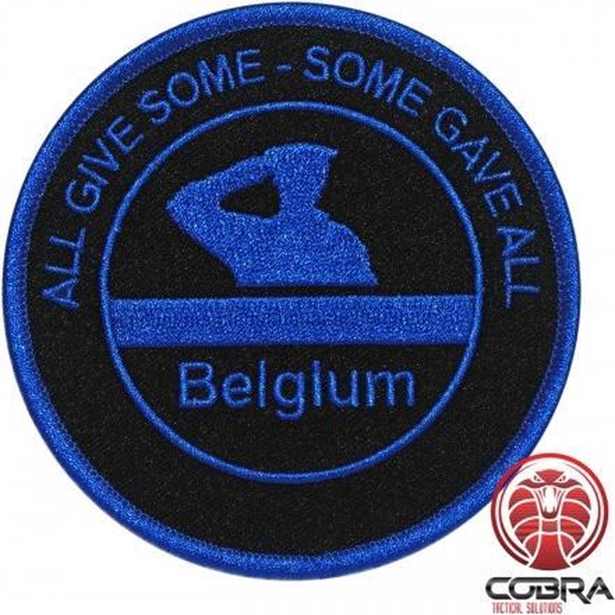 All give some - some gave all Belgische Politie Blue line geborduurde patch | Strijkpatches | Military Airsoft